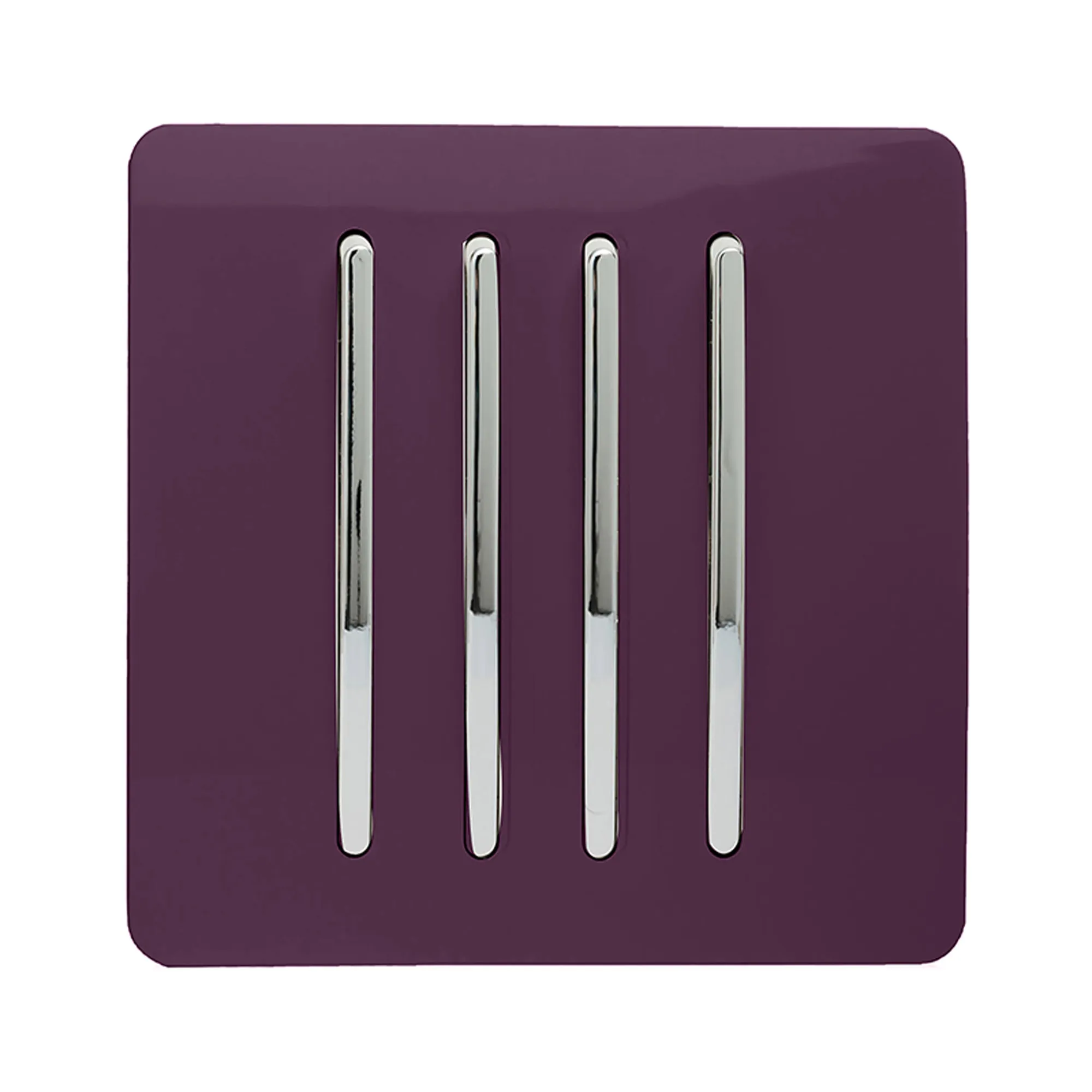 4 Gang 2 Way 10 Amp Rocker Plum